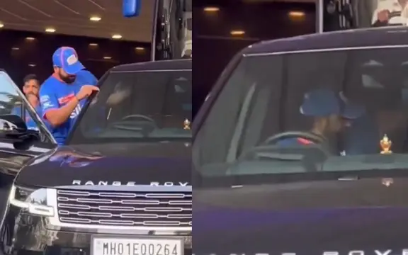 Rohit Sharma ditches team bus,